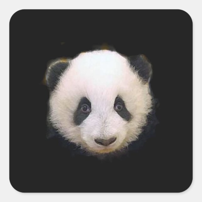 Baby Panda Sticker - Aufkleber auf dem Platz (Vorderseite)