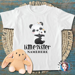 Baby Pandas Aquarell Kleine Schwester T-Shirt