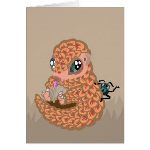 Baby Pangolin mit Ameise