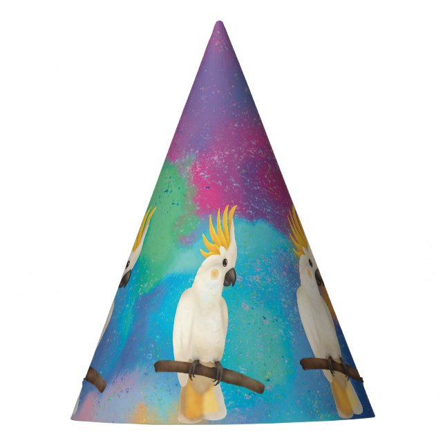 Baby Parrot Ara cockatoo Wild One mit Platz Partyhütchen (Vorderseite)