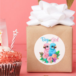 Baby Parrot Twins Runder Aufkleber