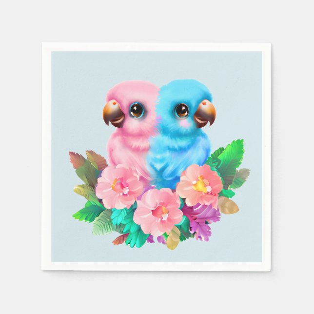 Baby Parrot Twins Serviette (Vorderseite)