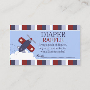 Baby-Party-Diaper-Raffel im Flugzeug Begleitkarte