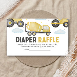 Baby-Party: Diaper-Raffel 'Unter Konstruktion' Begleitkarte