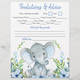 Baby-Party-Doppelspiel für Jungen mit Elefant Flyer