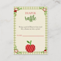 Baby-Party-Einladung: Windel-Raffel 'Apfel Unseres