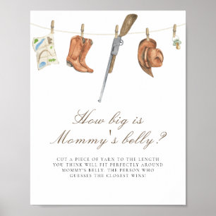 Baby-Party für Jäger Wie groß ist Mamas Bauch  Poster