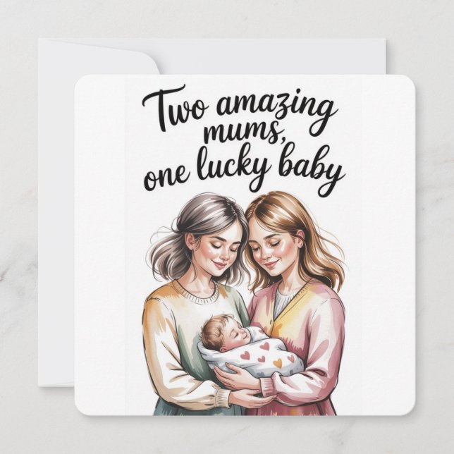 Baby-Party für zwei Mütter.  (Vorderseite)