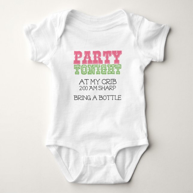 Baby-Party heute Abend an meiner Krippe Baby Strampler (Vorderseite)