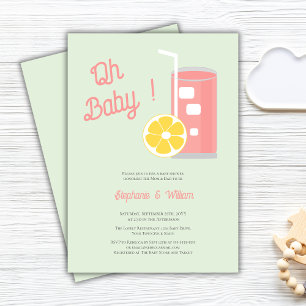 Baby-Party mit Pink Lemonade Oh Baby modern Einladung