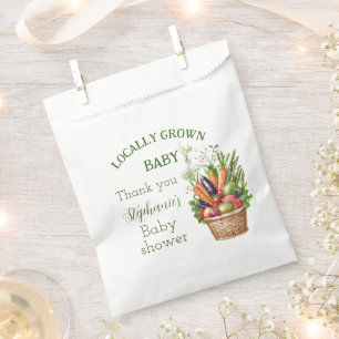 Baby-Party mit regionalen Produkten vom Bauernmark Geschenktütchen