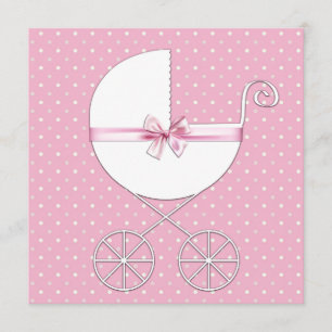 Baby-Party mit rosa Punkten Einladung