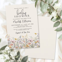 Baby-Party mit Wildblumen