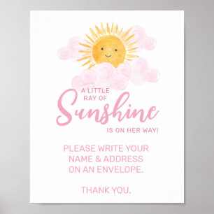 Baby-Party-Name und -Adresse für Mädchen: Ein Sonn Poster