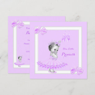 Baby-Party Prinzessin Süßes Mädchen Lila Tutu Einladung