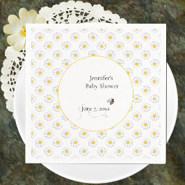 Baby-Party Weiße Mutter-Biene-Baby-Party Serviette