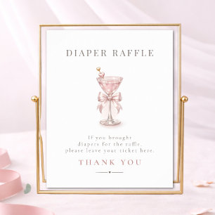 Baby-Party-Wettbewerb für Windeln mit Rosa und Zar Poster