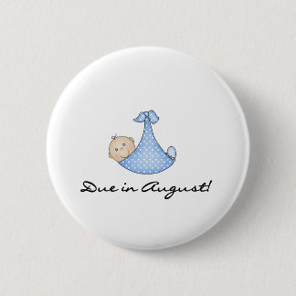 Baby passend im August Button