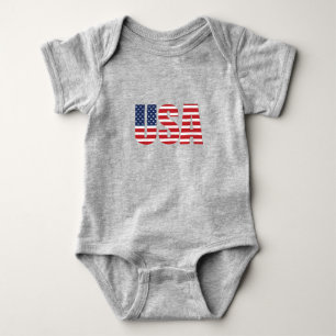 Baby Patriotic USA Baby Bodysuit Baby Strampler
