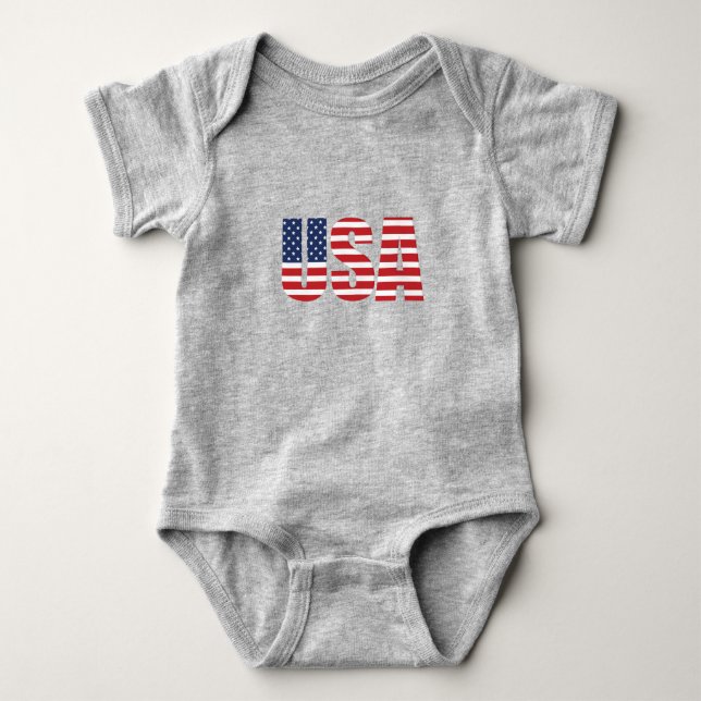 Baby Patriotic USA Baby Bodysuit Baby Strampler (Vorderseite)
