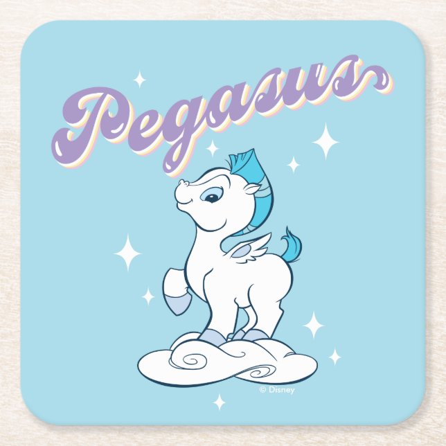Baby Pegasus Square Paper Coaster Rechteckiger Pappuntersetzer (Vorderseite)