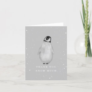 Baby Penguin Gray Winter Neutral Baby Dusche Danke