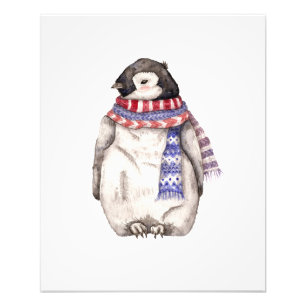 Baby Penguin in Scarf Fotodruck