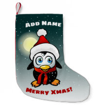 Baby Penguin mit Weihnachtshut