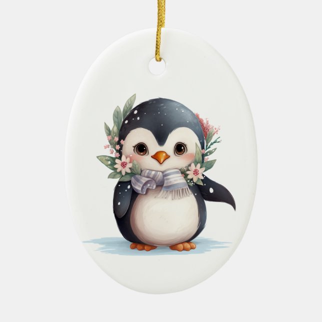 Baby Penguin Ornament - Niedlicher Winterurlaub (Vorne)