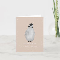 Baby Penguin Pink Girl Winter Baby Dusche Danke