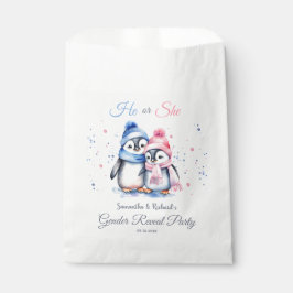 Baby Penguin Winter Gender-Offenlegung Er oder sie Geschenktütchen