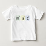 Baby Periodic Table Science Chemistry Teacher Blue T-shirt<br><div class="desc">Zauber erstellen "baby" unter Verwendung von Elementen aus der Periodensystem. Hintergrund ist ein sehr blass blau,  geeignet für Jungen oder Mädchen.</div>