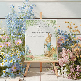 Baby Peter Rabbit Garden Welcome Board Poster