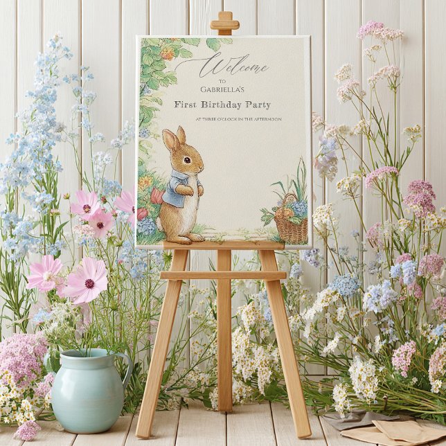 Baby Peter Rabbit Garden Welcome Board Poster (Von Creator hochgeladen)