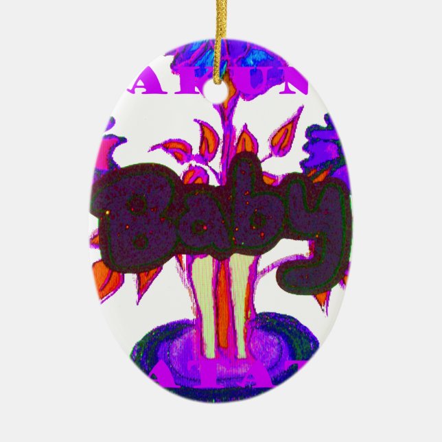 Baby Pflanze Hakuna Matata gifts.png Keramik Ornament (Vorne)