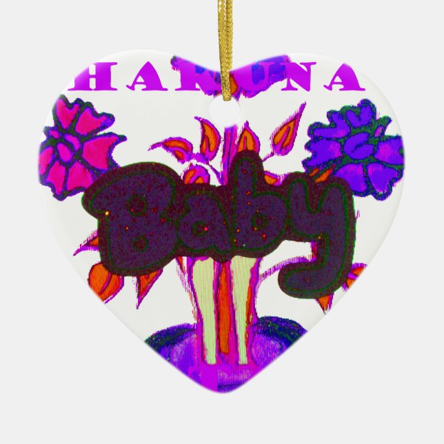 Baby Pflanze Hakuna Matata gifts.png Keramikornament (Vorne)