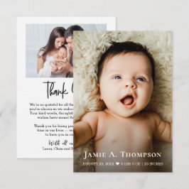 Baby Photo Heart Modern Birth announcement small Ankündigung