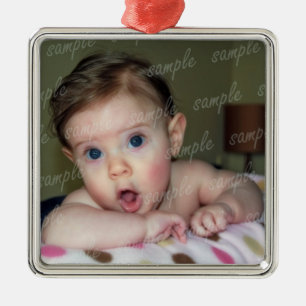 Baby Picture Frame Ornament mit Band Aus Metall