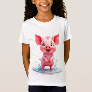 "Baby Pig Girls T - Shirt lächeln - Niedlich