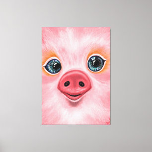 Baby PigCanvas Print - Lächeln Leinwanddruck