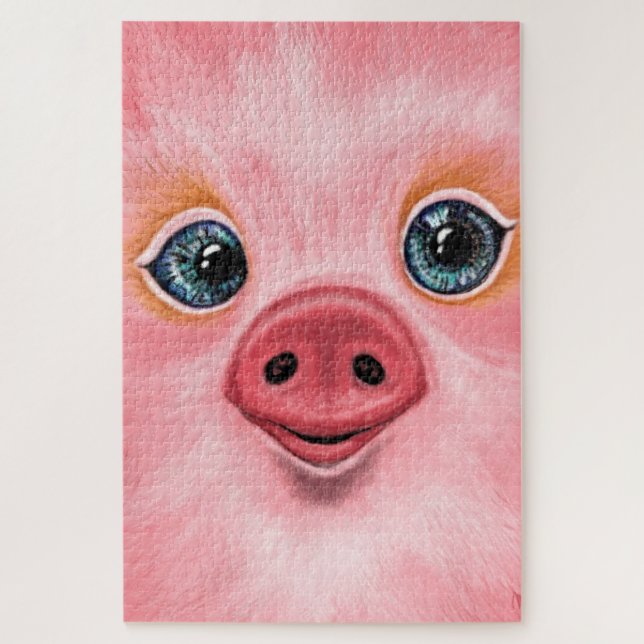 Baby Piglet Jigsaw Puzzle Gift Malerei (Vertikal)