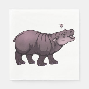 Baby Pigmy Hippo Serviette