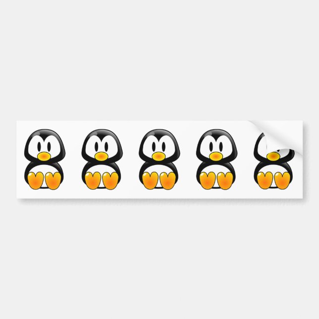 Baby Pinguin-Autoaufkleber Autoaufkleber (Vorne)