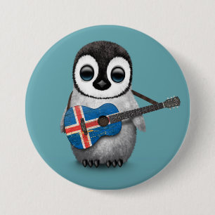 Baby-Pinguin, der isländisches Button