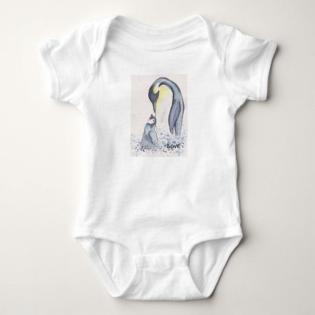Baby-Pinguin-Shirt  Baby Strampler (Vorderseite)