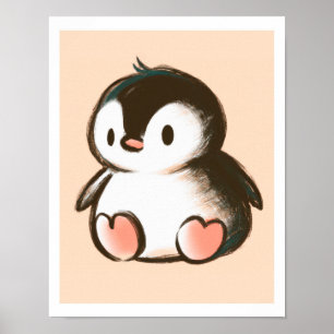 Baby Pinguin - Süße Kunst für das Kinderzimmer Poster