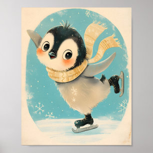 Baby-Pinguin-Wandkunst - Süßes Kinderzimmer-Poster Poster