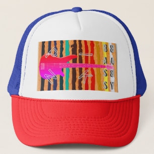 Baby Pink Bass Guitar Cap Truckerkappe