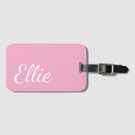 Baby Pink Bliss | Benutzerdefinierter Name in Kurs Gepäckanhänger