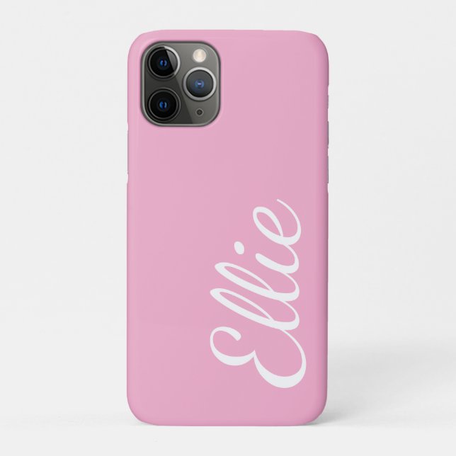 Baby Pink Bliss | Custom Name Cursive Script Case-Mate iPhone Hülle (Rückseite)